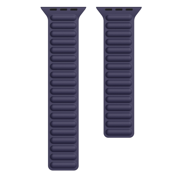 

Silicone Magnetic Chain Watchband For Apple Watch Series 6 & SE & 5 & 4 44mm / 3 & 2 & 1 42mm(Dark Blue)