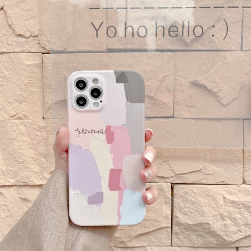 

Water Sticking TPU Shockproof Protective Case For iPhone 12 mini(Pink Painting)