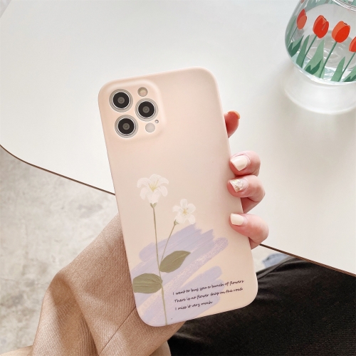

Water Sticking TPU Shockproof Protective Case For iPhone 12(Flowers)