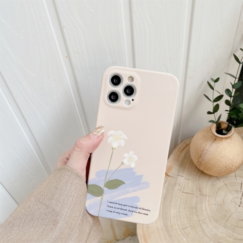 

Water Sticking TPU Shockproof Protective Case For iPhone 12 Pro Max(Flowers)