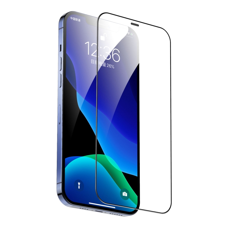 

TOTUDESIGN AB-057 HD Silk Screen Dustproof Tempered Glass Film For iPhone 12 / 12 Pro