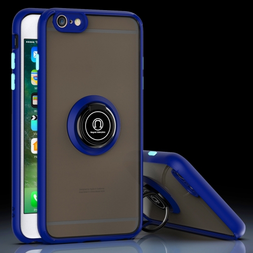 

Q Shadow 1 Generation Series TPU + PC Protective Case with 360 Degrees Rotate Ring Holder For iPhone 6(Blue)