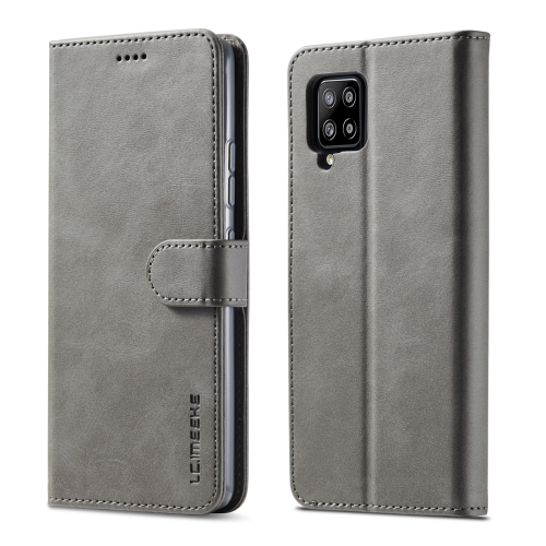 

For Samsung Galaxy A42 5G LC.IMEEKE Calf Texture Horizontal Flip Leather Case with Holder & Card Slots & Wallet(Grey)