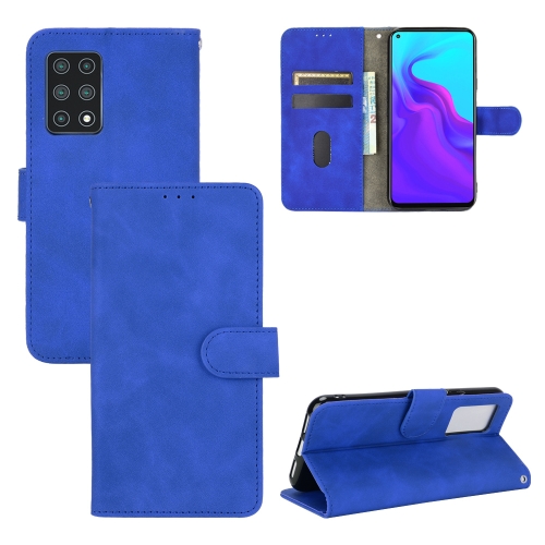 

For Cubot X30 Solid Color Skin Feel Magnetic Buckle Horizontal Flip Calf Texture PU Leather Case with Holder & Card Slots & Wallet(Blue)