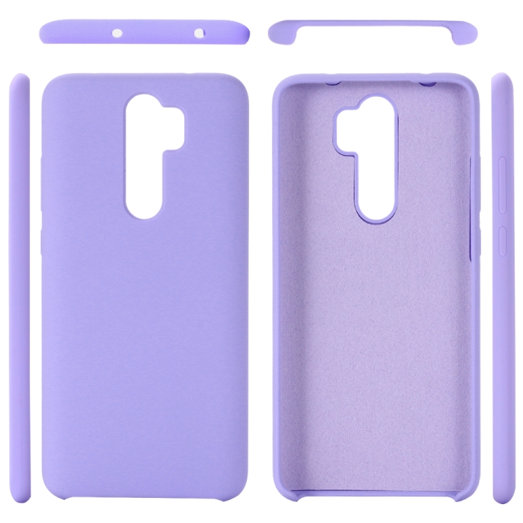 

For Xiaomi Redmi Note 8 Pro Solid Color Liquid Silicone Dropproof Protective Case(Purple)