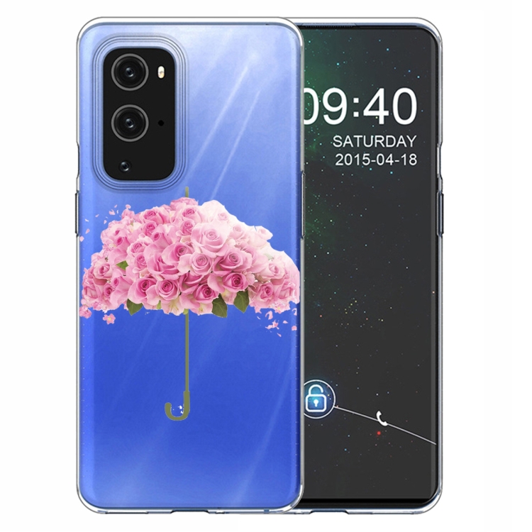 

For OnePlus 9 Pro Colored Drawing Pattern Highly Transparent TPU Protective Case(Flower Umbrella)