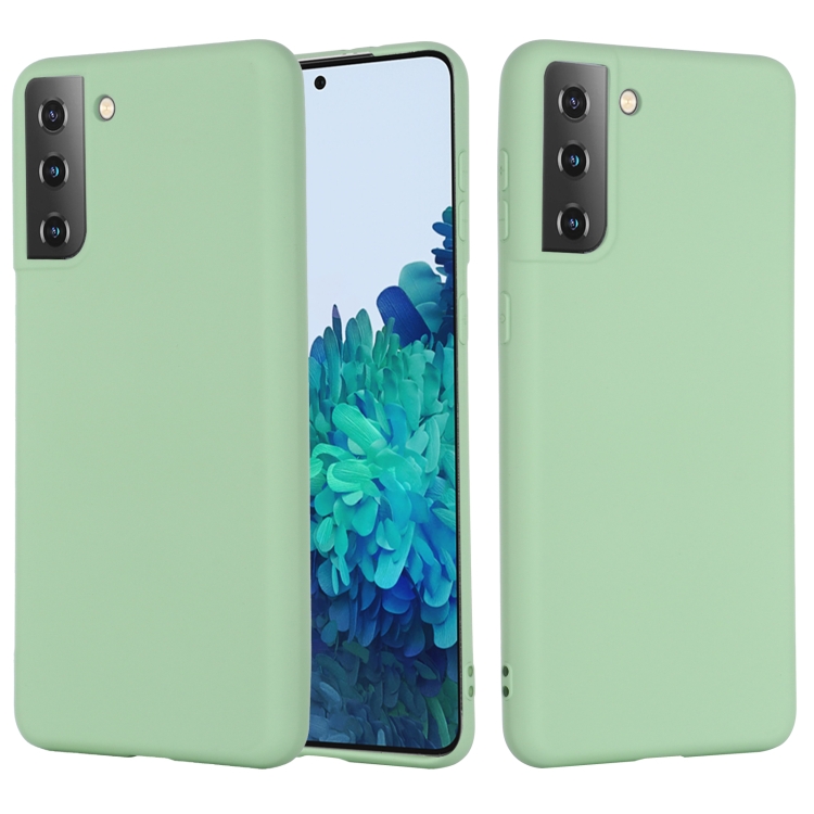 

For Samsung Galaxy S21+ 5G Pure Color Liquid Silicone Shockproof Full Coverage Case(Green)