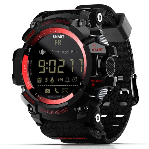 

Lokmat MK16 LCD Screen 50m Waterproof Smart Watch, Support Information Reminder / Remote Camera / Walking Motion Monitor(Red)