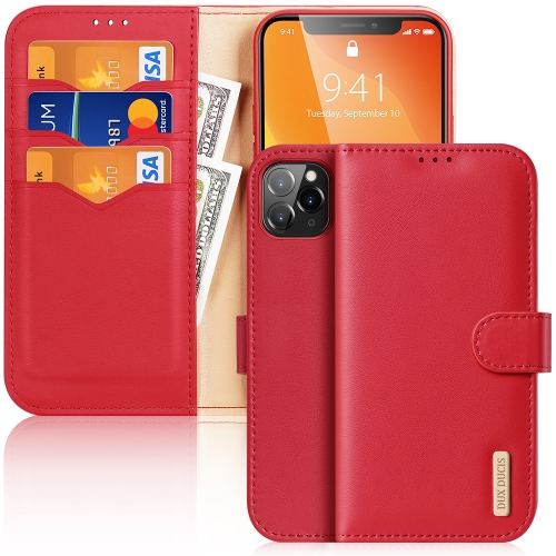 

DUX DUCIS Hivo Series Cowhide + PU + TPU Leather Horizontal Flip Case with Holder & Card Slots For iPhone 11 Pro Max(Red)