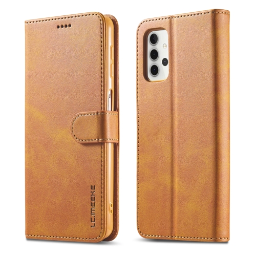 

For Samsung Galaxy A32 5G LC.IMEEKE Calf Texture Horizontal Flip Leather Case, with Holder & Card Slots & Wallet & Photo Frame(Brown)