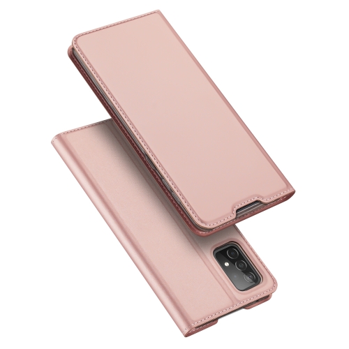 

For Samsung Galaxy A52 5G DUX DUCIS Skin Pro Series Horizontal Flip PU + TPU Leather Case, with Holder & Card Slots(Rose Gold)