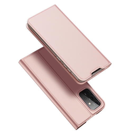 

For Samsung Galaxy A72 5G DUX DUCIS Skin Pro Series Horizontal Flip PU + TPU Leather Case, with Holder & Card Slots(Rose Gold)
