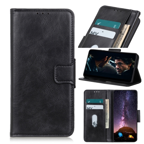 

For Samsung Galaxy A72 5G Mirren Crazy Horse Texture Horizontal Flip Leather Case with Holder & Card Slots & Wallet(Black)