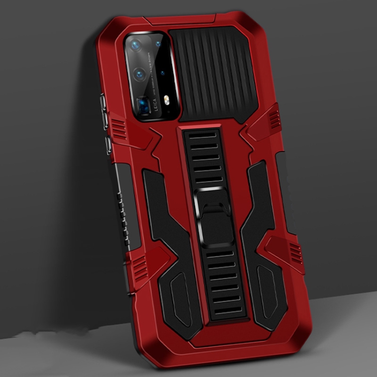 

For Huawei P40 Pro Vanguard Warrior All Inclusive Double-color Shockproof TPU + PC Protective Case with Holder(Red)