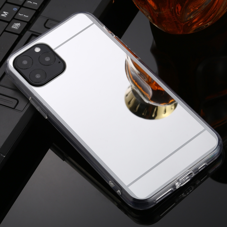

For iPhone 11 Pro TPU + Acrylic Luxury Plating Mirror Phone Case Cover(Silver)