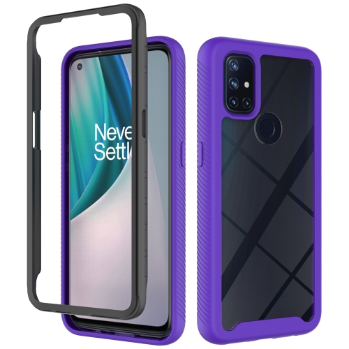 

For OnePlus Nord N10 5G Starry Sky Solid Color Series Shockproof PC + TPU Protective Case(Purple)