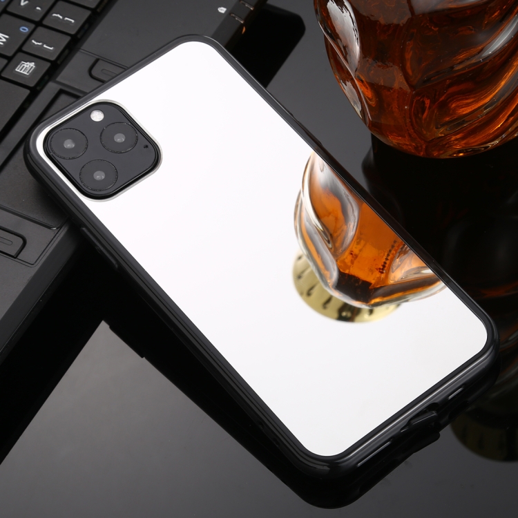 

For iPhone 11 Pro Max TPU + Acrylic Luxury Plating Mirror Phone Case Cover(Silver)