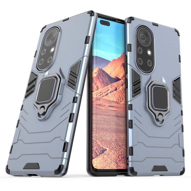 

For Huawei Nova 8 Pro 5G PC + TPU Shockproof Protective Case with Magnetic Ring Holder(Blue)