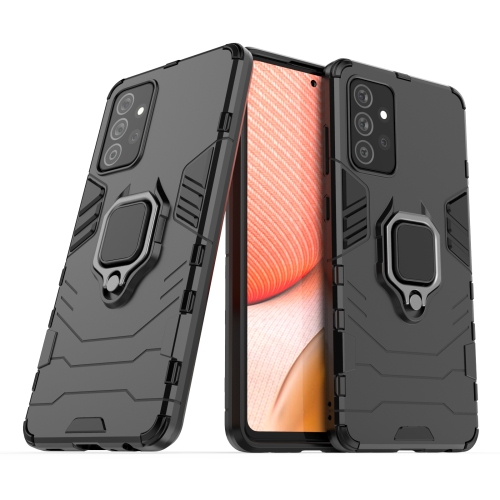 

For Samsung Galaxy A72 5G(US Version) PC + TPU Shockproof Protective Case with Magnetic Ring Holder(Black)