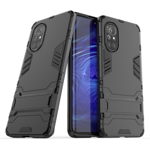 

For Huawei Nova 8 5G PC + TPU Shockproof Protective Case with Holder(Black)