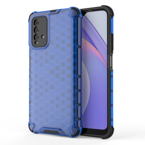 

For Xiaomi Redmi Note 9 4G Shockproof Honeycomb PC + TPU Case(Blue)