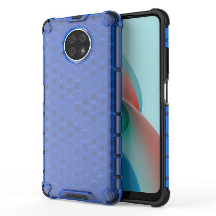 

For Xiaomi Redmi Note 9 5G Shockproof Honeycomb PC + TPU Case(Blue)
