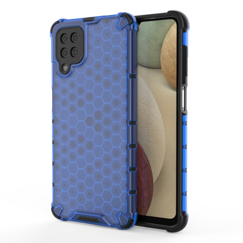 

For Samsung Galaxy A12 Shockproof Honeycomb PC + TPU Case(Blue)