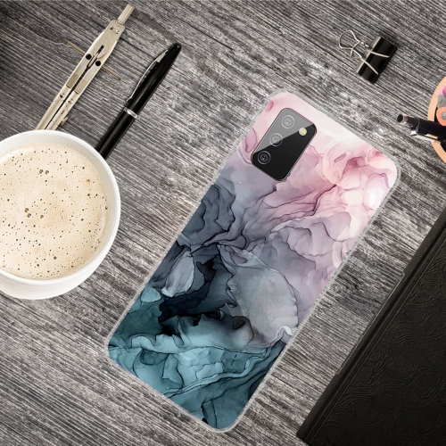 

For Samsung Galaxy A02s (US Version) Marble Shockproof TPU Protective Case(Abstract Light Pink)