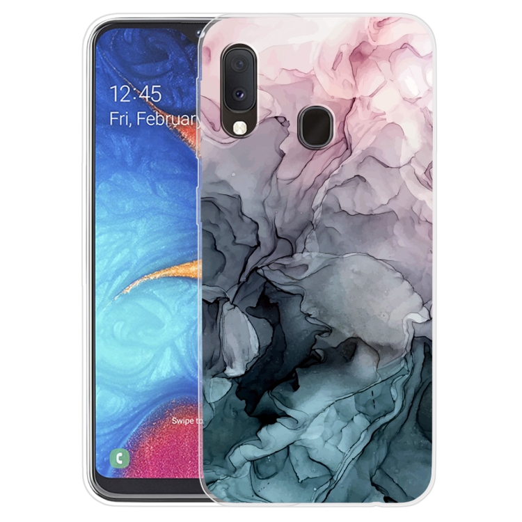 

For Samsung Galaxy A20e Marble Shockproof TPU Protective Case(Abstract Light Pink)