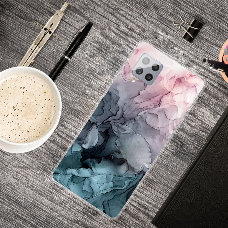 

For Samsung Galaxy A42 5G Marble Shockproof TPU Protective Case(Abstract Light Pink)