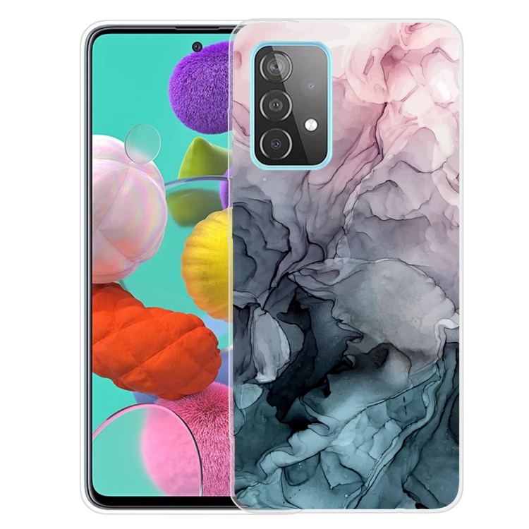 

For Samsung Galaxy A72 5G / 4G Marble Shockproof TPU Protective Case(Abstract Light Pink)