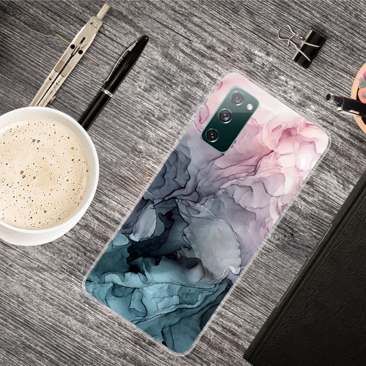 

For Samsung Galaxy S20 FE Marble Shockproof TPU Protective Case(Abstract Light Pink)
