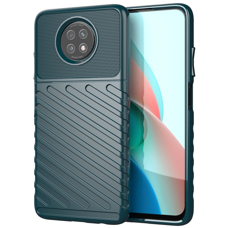 

For Xiaomi Redmi Note 9 5G Thunderbolt Shockproof TPU Protective Soft Case(Green)