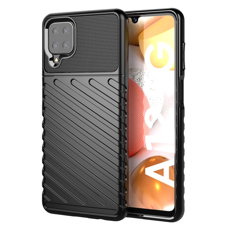 

For Samsung Galaxy A12 Thunderbolt Shockproof TPU Protective Soft Case(Black)