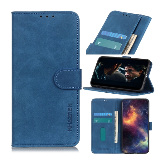 

For Nokia 5.4 KHAZNEH Retro Texture PU + TPU Horizontal Flip Leather Case with Holder & Card Slots & Wallet(Blue)