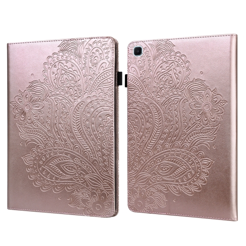 

For Samsung Galaxy Tab S6 Lite P610 Peacock Embossed Pattern TPU + PU Horizontal Flip Leather Case with Holder & Card Slots & Wallet & Sleep / Wake-up Function(Rose Gold)