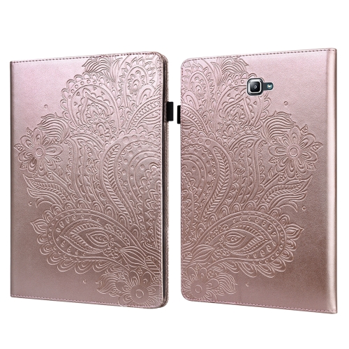 

For Samsung Galaxy Tab A 10.1 (2016) T580 Peacock Embossed Pattern TPU + PU Horizontal Flip Leather Case with Holder & Card Slots & Wallet(Rose Gold)