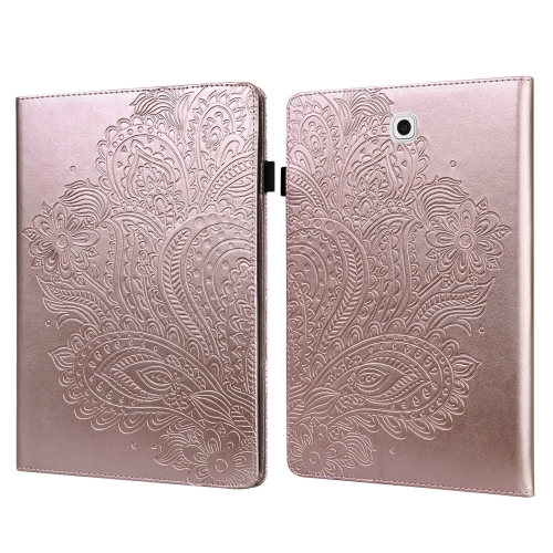 

For Samsung Galaxy Tab S2 9.7 T815 Peacock Embossed Pattern TPU + PU Horizontal Flip Leather Case with Holder & Card Slots & Wallet(Rose Gold)