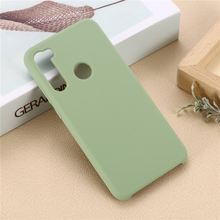 

For Xiaomi Redmi Note 8 Solid Color Liquid Silicone Shockproof Coverage Protective Case(Green)