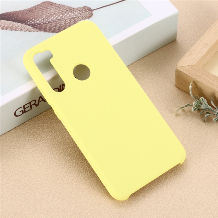 

For Xiaomi Redmi Note 8 Solid Color Liquid Silicone Shockproof Coverage Protective Case(Yellow)