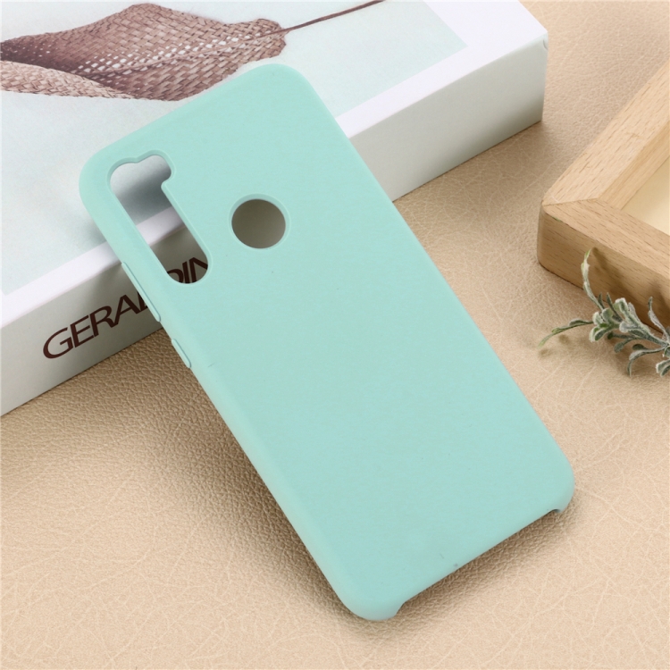 

For Xiaomi Redmi Note 8 Solid Color Liquid Silicone Shockproof Coverage Protective Case(Blue)