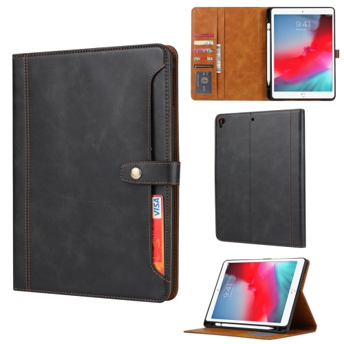 

Calf Texture Double Fold Clasp Horizontal Flip Leather Case with Photo Frame & Holder & Card Slots & Wallet For iPad 9.7 (2018/2017) / Air 2(Black)