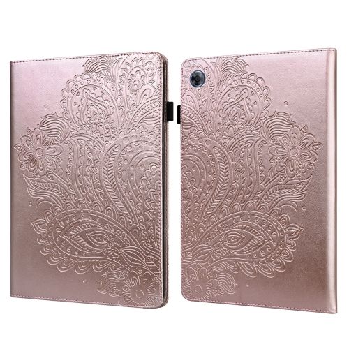 

For Huawei MatePad T8 8.0 Peacock Embossed Pattern TPU + PU Horizontal Flip Leather Case with Holder & Card Slots & Wallet & Sleep / Wake-up Function(Rose Gold)