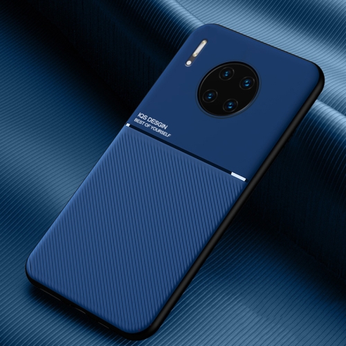 

For Huawei Mate 30 Pro Classic Tilt Strip Grain Magnetic Shockproof PC + TPU Case(Blue)