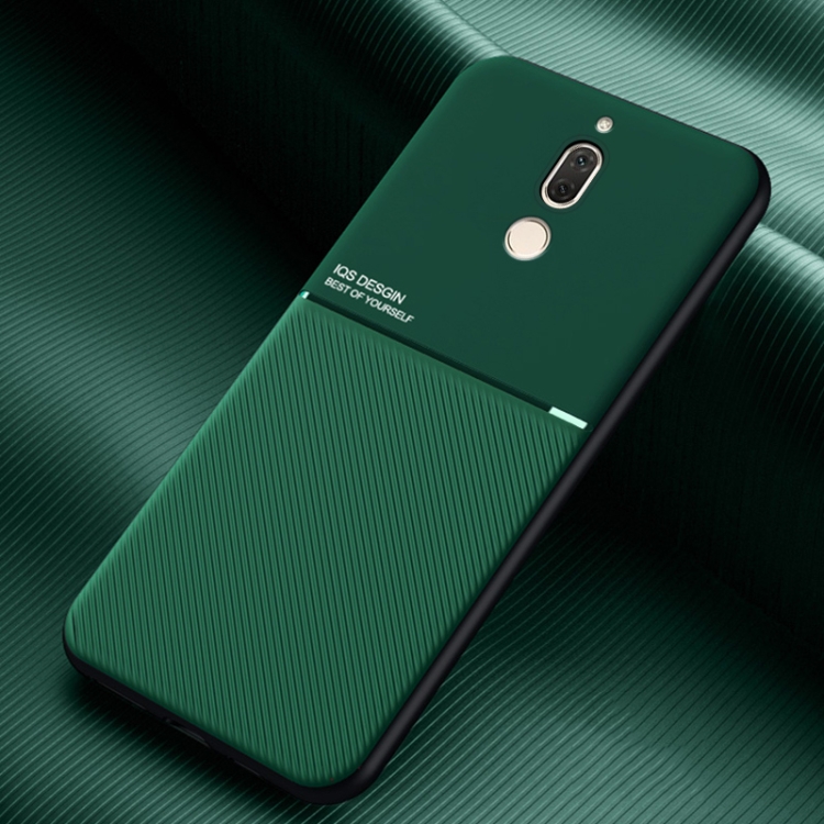 

For Huawei Maimang 6 Classic Tilt Strip Grain Magnetic Shockproof PC + TPU Case(Green)