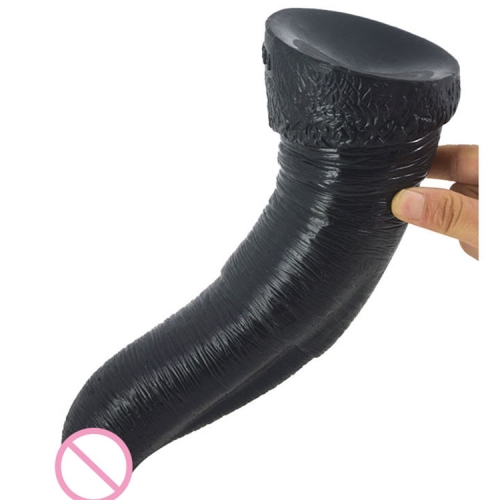 

F31 Elephant Whip Shape Dildo Adult Supplies Sex Products, Length: 26.9cm, Upper Diameter: 5.5cm, Lower Diameter: 6.2cm(Black)