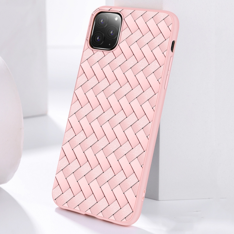 

For iPhone 11 Pro JOYROOM Milan Series Weave Plaid Texture TPU Protective Case(Pink)