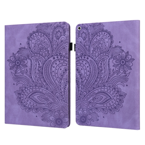 

Peacock Embossed Pattern TPU + PU Horizontal Flip Leather Case with Holder & Card Slots & Wallet & Sleep / Wake-up Function For iPad 9.7 (2017) & (2018)(Purple)