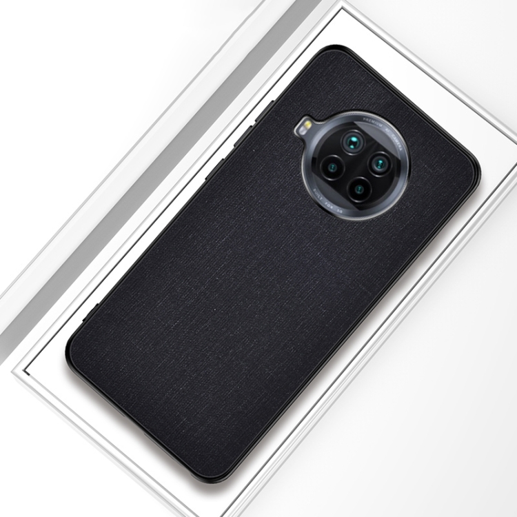 

For Xiaomi Mi 10 Lite 5G Shockproof Cloth Texture PC + TPU Protective Case(Black)