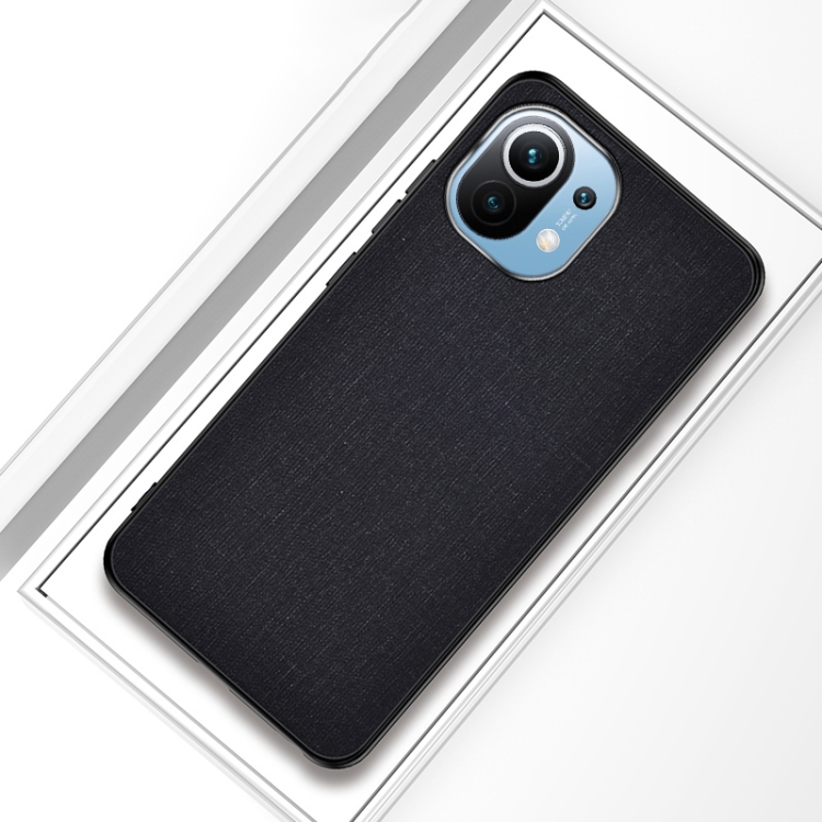 

For Xiaomi Mi 11 Shockproof Cloth Texture PC + TPU Protective Case(Black)